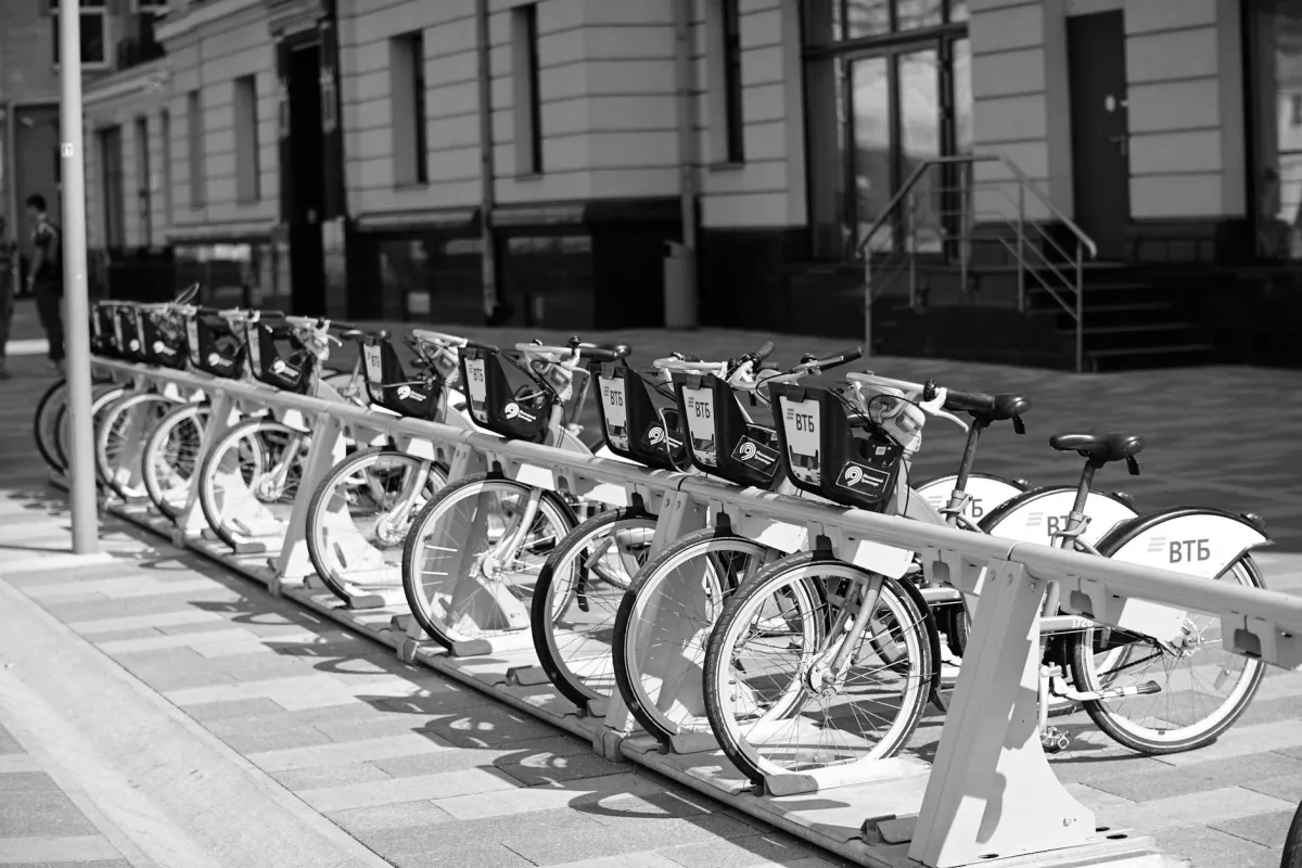 Bike racks in winter snow conditions in Canada